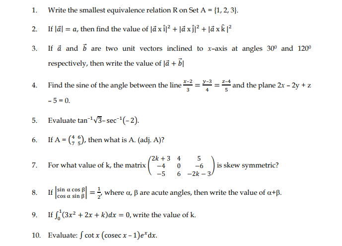 CBSE Class 12 Mathematics Sample Paper 2014 Solved Set B